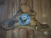Obraz wieszak lite drewno drewno dąb prezent west highland white terrier 