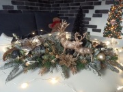 Stroik świąteczny Boże Narodzenie renifer jeleń choinka rękodzieło