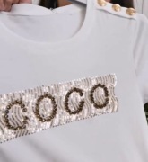 VINCEOTTO ___złote guziczki _cekiny_ r. S/M