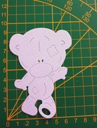 Papierowe scrapki - duży miś