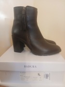 Botki skórzane Badura 39  brązowe