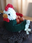Kurka. Koszyczek na jajka. Hand made 