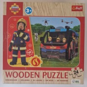 Trefl Drewniane Puzzle Strażak Sam Niesamowity Strażak 24 el. KOMPLET