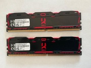 2x Używana pamięć RAM DDR4 Goodram IRDM X 8GB 3200MHz, komplet 