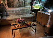 Ikea LANDSKRONA Sofa 3-osob, rozkładana, Gunnared jasnozielony/drewno