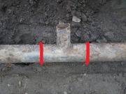 Trójnik rozdzielacz rury Rura stalowa fi 76mm 7,6cm element T 1 szt