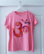 Koszulka bawełniana różowa jogowa joga OM do jogi namaste 40 42