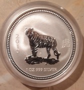 Srebrna moneta Lunar I Rok Tygrysa 2010 1 oz