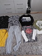 Zestaw 5-10-15 BONPRIX C&A bluzka spodnie dresy 7 szt rozm.158-164 jak nowe