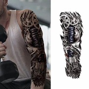 Tatuaż dziara XL  arm tattoo rękaw biomechanika maszyna tryby szkic power 