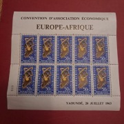 Górna Wolta  Europa - Afryka  1963  arkusz  czysty