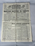 Gazeta Wieczór Warszawski 31 sierpnia 1939 - reprint