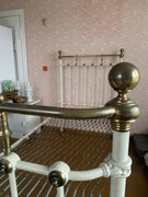 Łóżko Metalowo Mosiężne Antyk