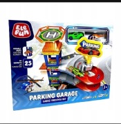 Elefun Garaż parkingowy 4 poziomy winda 25el. + autko + helikopter