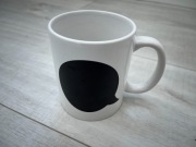 Ceramiczny kubek z powierzchnią tablicową do kredy, 300 ml