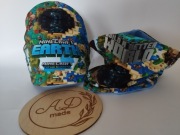 Komplet Czapka +komin Minecraft Earth bawełniany 