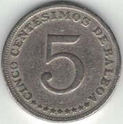 Panama 5 centesimos 1982 - 21,21 mm