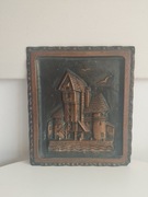 Miedziana płaskorzeźba Żuraw w Gdańsku