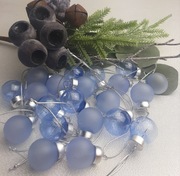 Bombki choinkowe szklane malutkie niebieskie - komplet 21 sztuk