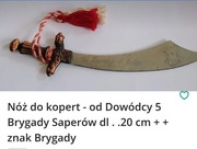 Dowódcy  brygady - Nuż do kopert 