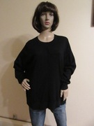 MARKS & SPENCER czarny sweter na guziki 100% wełna merimo NOWY _ 48