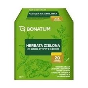 Bonatium Herbata zielona ze skórką cytryny i imbirem, 20 sztuk