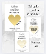 Zdrapka weselna A8 16sztuk