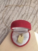 Naszyjnik stal nierdzewna łańcuszek z napisem breathe kolor złoty