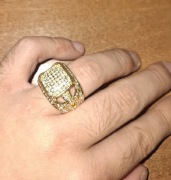 Sygnet męski pozłacany