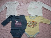 Body z krótkim/długim rękawem, dziewczynka, r.62 Z