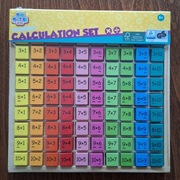 Tabliczka mnożenia drewniana kolorowa