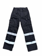 Gryzko Black Combat Hi Vis Spodnie robocze z odblaskami