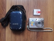 Aparat cyfrowy SONY Cyber-shot DSC-W30 srebrny uszkodzony+bateria+pokrowiec