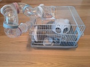 klatka dla chomika z domkiem i tunelem