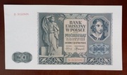 50 zł złotych 1941 r. - seria D 3152484 -  stan 1 