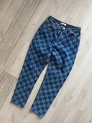 spodnie niebieskie w kratkę Primark L 40