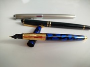 Eleganckie metalowe wieczne pióra - komplet 3 szt NOWE