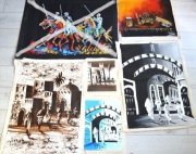 MAROKO- SZTUKA BERBERSKA- KOLEKCJA 5 OBRAZOW