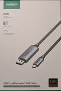 UGREEN Kabel Przewód USB-C DisplayPort 2m w Oplocie 16K