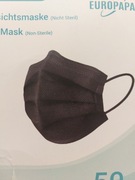 Maski maseczki ochronne 50 szt czarne