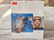 Maska 3M całotwarzowa z szybą wielorazowa 6000 przeciwpyłowa lakiernicza L