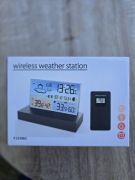 ZEGAR ELEKTRONICZNY TERMOMETR HIGROMETR KOLOROWY LCD BUDZIK 3 CZUJNIKI