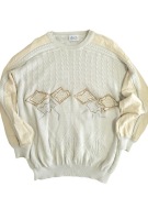 Retro vintage sweter Monello XL 2XL len bawełna