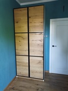 Szafa Ikea z frontami dębowymi na zamówienie 