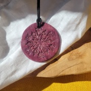 Naszyjnik purple mandala fioletowy