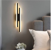 Lampa Ścienna Led Kinkiet Czarna 3000K Nowoczesna Do Salonu