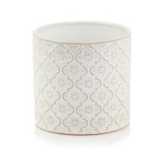 Osłonka kremowa doniczka z wzorem Vintage 13 cm
