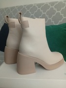 BOCCATO 045.4242 Botki Beżowe R38 skórzane dł.wkladki ok.25 cm