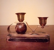 świecznik na dwie świece 