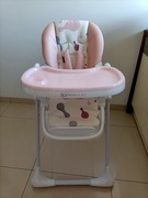 Krzesełko do karmienia Kinderkraft Yummy Pink